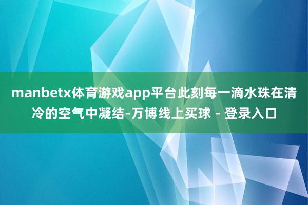 manbetx体育游戏app平台此刻每一滴水珠在清冷的空气中凝结-万博线上买球 - 登录入口